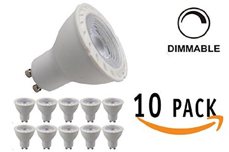10 Pack- MR16 Dimmable GU10 LED 6W 3000K Warm White Light Bulbs 40W Halogen Bulb Equivalent 400lm 45 Degree Beam Angles Perfect Standard Warm White Beam Angle Recessed LightingTrack Lighting