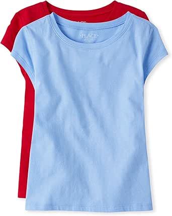 The Children's Place Girls' Everday Short Sleeve Layering T-Shirts