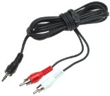Belkin Audio Y Cable Splitter 1-Mini Plug 2-RCA Plugs 6 feet