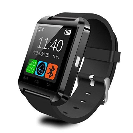 Fitness Tracker, Pandaoo Wearable Bluetooth Smart Watch U8 Smart Health Pedometer Sleep Monitor Call/SMS/SNS Alert Wrist Watch Phone Uwatch with SIM Card Camera Slot for Android Samsung HTC LG SONY Huawei [Full Functions] IOS iPhone 5/5s/6/7/8/8plus iPhone X [Partial functions]