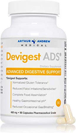 Arthur Andrew Medical - Devigest ADS, Advanced Digestive Support, Relief for Lactose Intolerance and Gluten and Casein Sensitivities, Vegan, Non-GMO, 90 Capsules