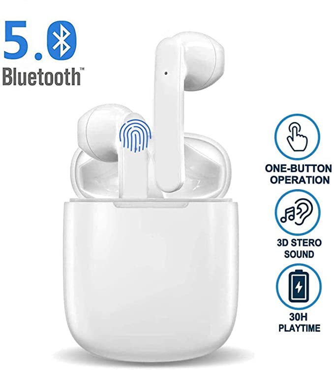 Wireless Earbuds,Bluetooth Headphones in-Ear Headsets Sports IPX7 Waterproof Earphone with Built-in Charging Case Compatible with Apple Android/iPhone