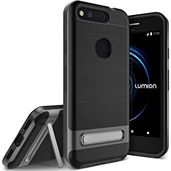 Google Pixel Case, (Gardien - Dark Silver) (Hard Drop Rugged Protection) Premium Hybrid Case (Slim Fit Dual Layered) Shock Absorbent Cover for Google Pixel 2016 by Lumion