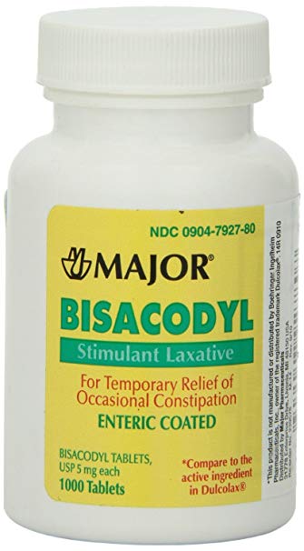 Bisacodyl Tablets 5 Mg - 1000 (Pack of 2)