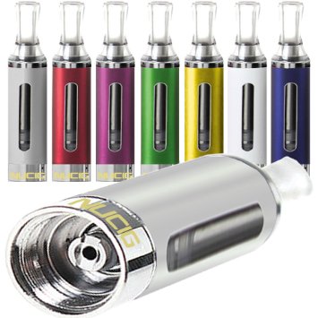 STAINLESS STEEL NUCIG EVOD MT3 Clearomiser Atomiser for Ego | 510 series | Clearomizer | Electric Cigarette | Ecigarette | Eliquid (EVOD Silver)