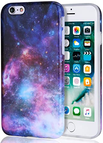 iPhone 6s Case, iPhone 6 Case, DAKMEEA Best Protective Men Boys Cute Clear Blue Slim Shockproof Glossy Soft Silicone Rubber TPU Cover Phone Case for iPhone 6 / iPhone 6s, Starry Sky