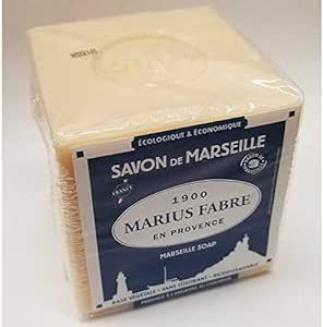 Marius Fabre White Marseille Cube Soap 400g