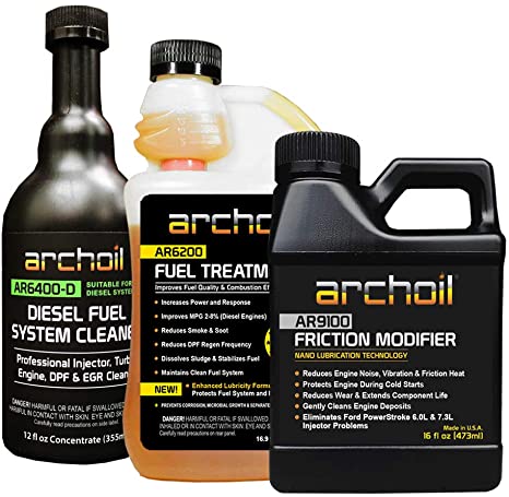 Archoil Real Deal Kit - AR9100 Friction Modifier (16oz)   AR6200 Fuel Treatment (16.9oz)   AR6400-D Fuel System Cleaner (12oz)