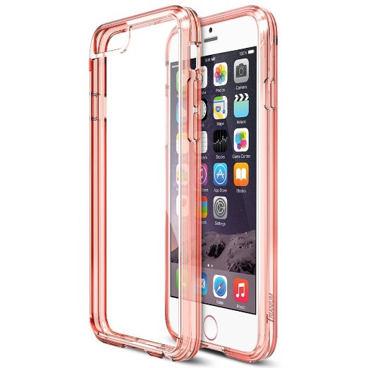 iPhone 7 Plus Case, Trainium [Clarium Series] Premium Shock Absorption TPU Bumper Cushion  Scratch Resistant Clear Protective Cases Covers for Apple iPhone 7 Plus 2016- Clear Rose Signature(TM000029)