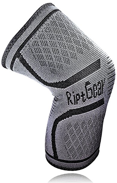 Knee Support Compression Sleeve by RiptGear - Knee Brace for Sports Joint Pain Arthritis CrossFit Running - Knee Sleeve Perfect for Athletics and Knee Compression