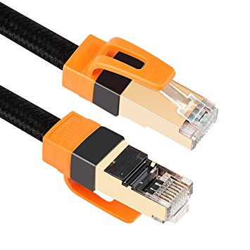 1m Ethernet Cable, Vandesail CAT7 LAN Gigabit Network Cable RJ45 Patch Cord STP Shielded Gold Plated Lead Patch/ Modem/ Router