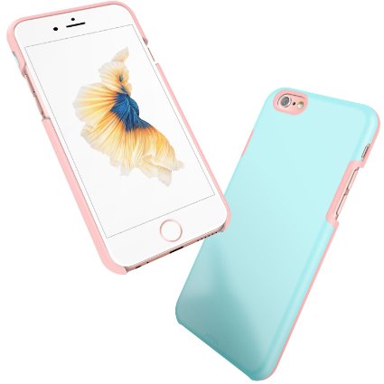 iPhone 6s case for girls, Akna Work-Out Series High Impact Polyethylene Case with Build-in Soft Rubber Bumper Back Cover for iPhone 6s [Exclusive]*[Retail Packing]*[Water Blue](U.S)