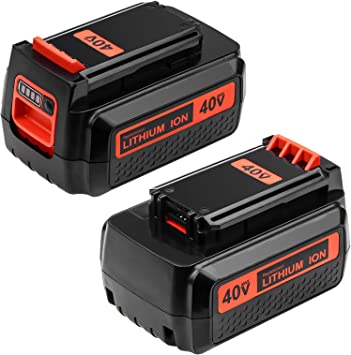 2 Packs 3.0Ah 40 Volt LBX2540 LBX2040 Replacement Battery Compatible with Black and Decker 40V Lithium Battery LBXR36 LBXR2036 LBX36