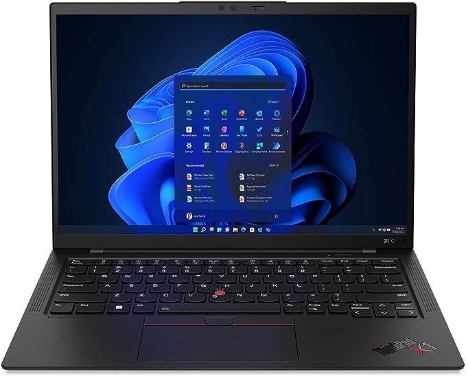 Lenovo Gen 11 ThinkPad X1 Carbon Laptop with Intel Core i7-1355U Processor, 14" WUXGA IPS Touchscreen, 16GB LPDDR5 RAM, 512GB Gen4 Performance SSD, Thunderbolt, Backlit Keyboard and Windows 11 Pro