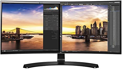 LG 34UC88-B 34-Inch 21:9 Curved UltraWide QHD IPS Monitor with USB Quick Charge