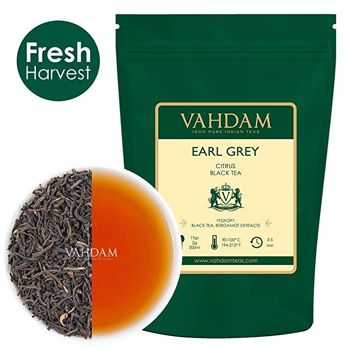 VAHDAM, Imperial Earl Grey Tea Leaves, (200+ Cups) 454g | 100% Natural Bergamot Oil Blended with Garden Fresh Black Tea | Floral & Citrusy English Tea | Garden Fresh Earl Grey Loose Leaf Tea