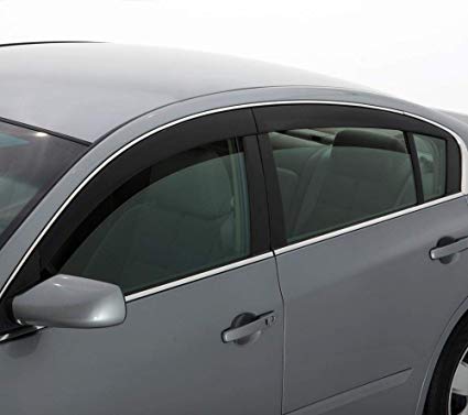 Auto Ventshade 994018 Low Profile Dark Smoke Ventvisor Side Window Deflector, 4-Piece Set for 2007-2014 Ford Edge