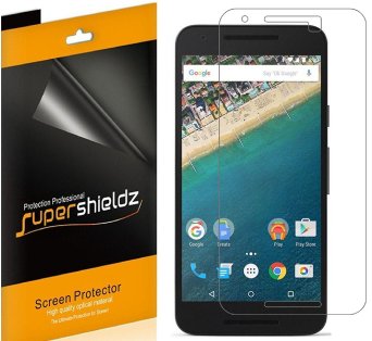 Nexus 5X Screen Protector 6-Pack Supershieldz Anti-Bubble High Definition Clear Screen Protector For LG Google Nexus 5X -Lifetime Replacements Warranty- Retail Packaging