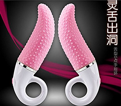 Finger Massager G Point Personal Massage Clitoral Stimulation Electric Vibration Tongues Massager (Pink)