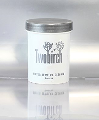 TwoBirch Silver Jewelry Cleaner 6 OZ With Cleaning Basket and Brush