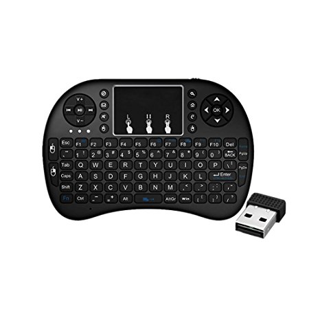 Tops Wireless Keyboard,2.4GHz Portable Mini Wireless Keyboard with Touchpad Mouse for Android TV BOX,PC,PAD,XBOX 360,PS3,HTPC,IPTV