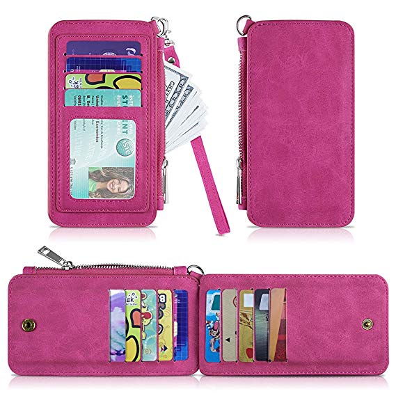 Leather Card Wallet,Minimalist ID Credit Card Case RFID Blocking Wallet Sleeve