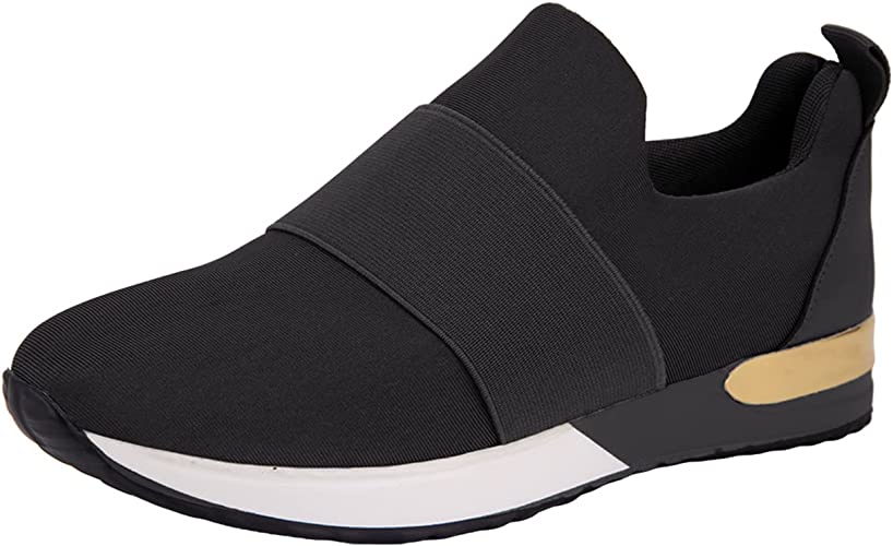 Womens Trainers Casual Loafers Fashion Sneakers Soft Gym Shoes Comfy Slip-on Flat Driving Footwear Road Running Shoes