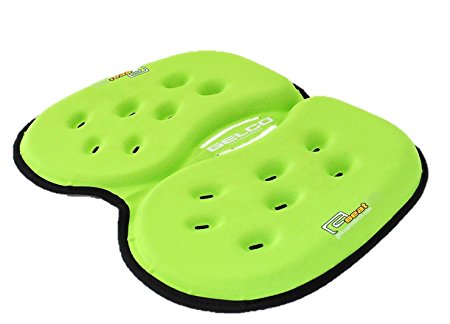 Gelco Portable Seat Cushion - May Prevent, Relieve and help Recovery From Low Back and Coccyx Pain- Comfortable Seat Pad for Office, Home Driving and more. (Green)