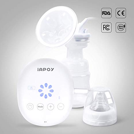 Electric Breast Pump - Breastfeeding Pump with Automatic Mode & Breast Massage HD LED Display Touch Screen - Electric Single Breast Pump BPA Free