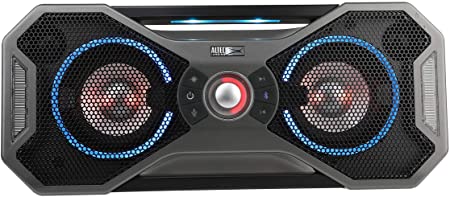 Altec Lansing Mix 2.0 - Bluetooth Speaker, Wireless, Waterproof, Floatable, Portable, Speakers, Loud Volume, Strong Bass, Rich Stereo System, 100 ft Wireless Range, IP67, Steel Gray with Lights
