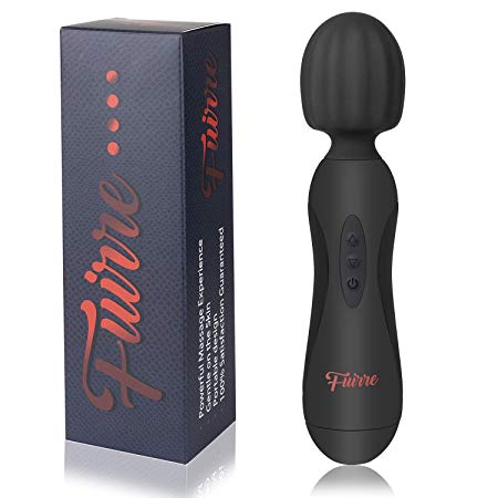 Fuirre Powerful Cordless Vibrating Handheld Wand Massager-Therapeutic Portable Massager Powerful Speed and Vibration Patterns for Neck Shoulder Back Body Massage, Sports Recovery Muscle Aches Relief
