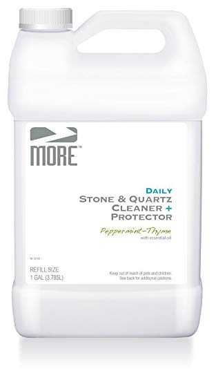 MORE Stone & Quartz Countertop Cleaner Refill | Natural Cleaner   Protector - Water Based Formula for Marble Granite Slate Tiles, Bathrooms, Kitchen Countertops [Gallon / 3.785L]