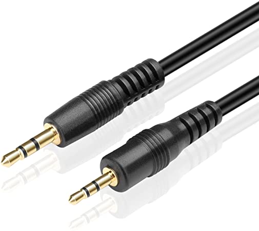 TNP 2.5mm to 3.5mm Adapter Cable (3FT) - Bi-Directional Male to Male 2.5 to 3.5 Subminiature Stereo Audio Jack Extension Converter Cable Gold Plated Headset Headphone AUX Connector Wire Cord Plug