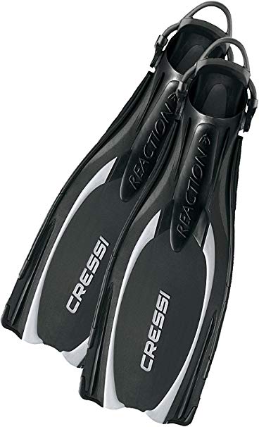 Cressi Powerful Open Heel Adult Scuba Diving Fins | Reaction EBS made in Italy