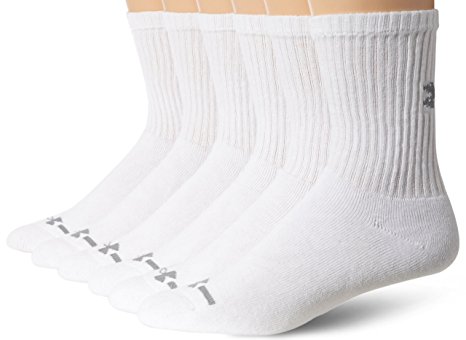 Under Armour Men's Charged Cotton Crew Socks (Pack of 6)