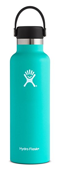 Hydro Flask Double Wall Vacuum Insulated Stainless Steel Leak Proof Sports Water Bottle, Standard Mouth with BPA Free Flex Cap