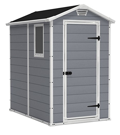 Keter Manor Large 4 x 6 ft. Resin Outdoor Backyard Garden Storage Shed