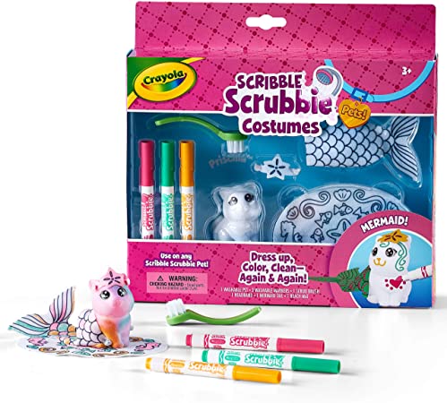 Crayola Scribble Scrubbie Mermaid Playset, Toy for Kids, Gift, X-Small