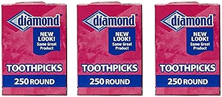 Diamond Round Toothpicks, Pack of 750