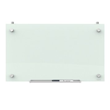 Quartet Glass Dry Erase Board for Cubicle, Whiteboard / White Board Magnetic, 24" x 14", White Surface, Frameless,  Infinity (PDEC2414)