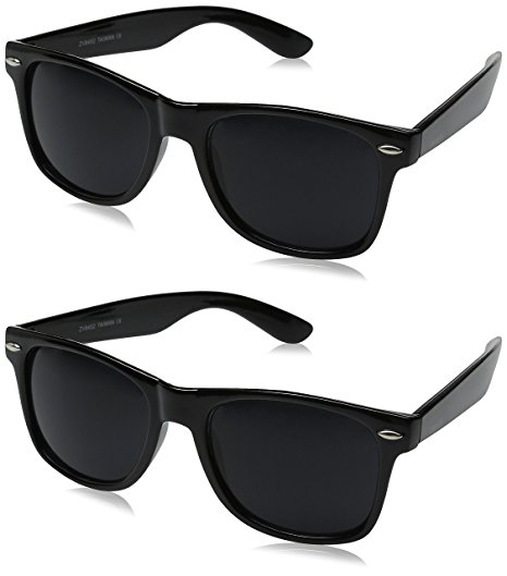 zeroUV - Matte Black Horn Rimmed Sunglasses