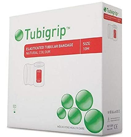 ConvaTec Tubigrip Elastic Tubular Bandage Large knees, medium thighs - F (Natural Color), 4" W x 33' L