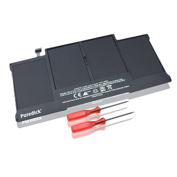 Puredick New Laptop Battery for Apple MacBook Air 13 A1405 2012 Version A1496 A14662013 Version MC503 MC504 A1377 A1369 Late 2010 Mid 2011 Mid 2012 Mid 2013 Early 2014 020-7379-A 020-8143-A 020-8145-A 020-8145-01 020-6955-A 020-6955-01 661-6055 661-5731 MD760LLA  Two Free Screwdrivers- 18 Months Warranty  Li-Polymer 4-Cell 73V 50Wh