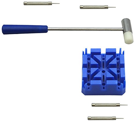 Bluedot Trading 6 Piece Watch Band Link Remover Repair Tool Kit Set