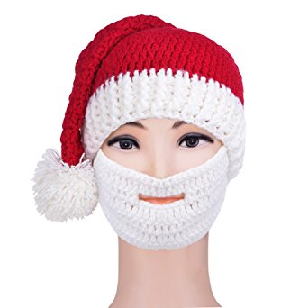 Vbiger Beard Hat Beanie Hat Knit Hat Winter Warm Octopus Hat Windproof Funny for Men & Women