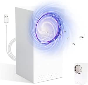 Lámpara Antimosquitos, Eléctrico Mosquito Killer Lámpara con Luz UV, Mata Insectos con USB, 180° Succionador de Insectos Voladores para Dormitorio, Cocina, Sala de Estar, Jardín