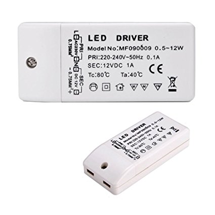 12W LED Driver Transformer for MR16 Gu10 G4 LED Light Bulb Lamps and for DC 12V Strip Light