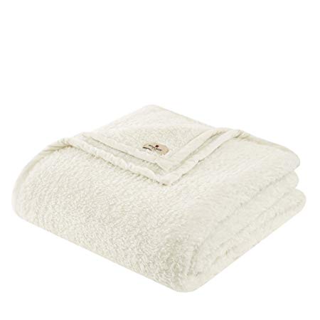 Woolrich Burlington Luxury Berber Blanket Ivory 6690 Twin Size  Premium Soft Cozy Soft Berber For Bed, Coach or Sofa