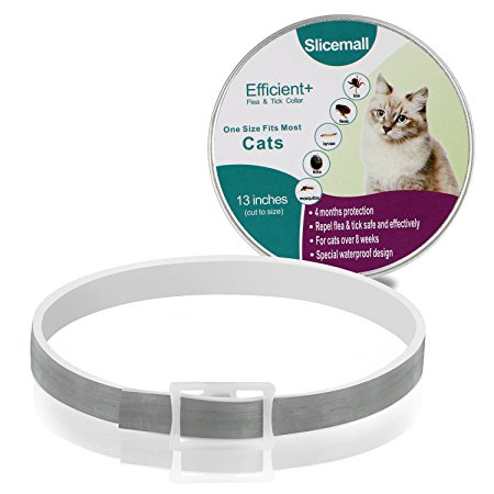 Slicemall Flea and Tick Collar, Flea Repellent Treatment, Ticks Prevention Control for Small Cats(13 inches)