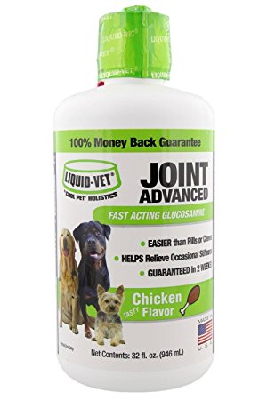 Liquid-Vet Dog Joint Formula - Fast Acting Glucosamine for Joint Aid in Canines - Economy Size - 32 Fluid Ounces